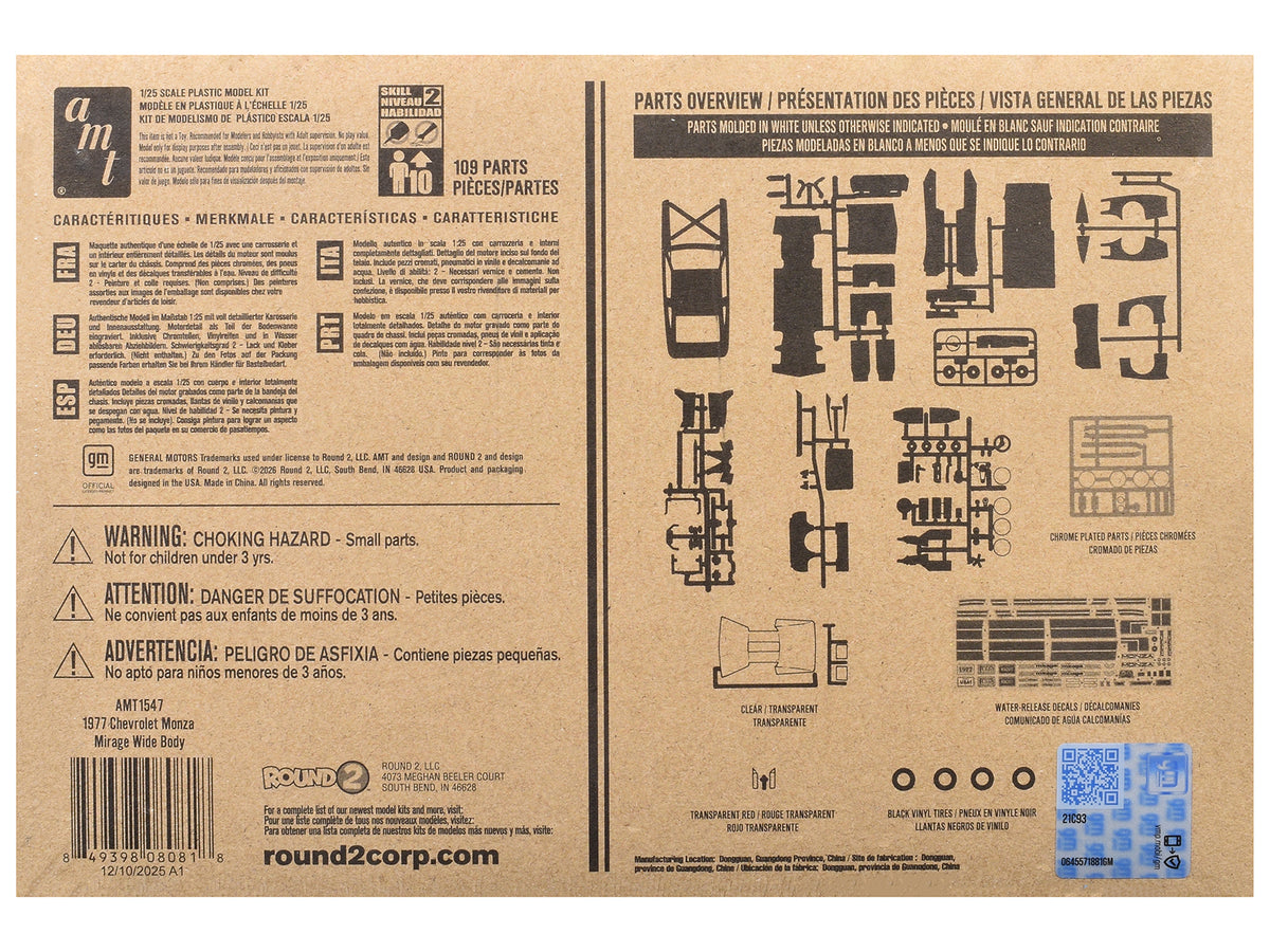 Skill 2 Model Kit 1977 Chevrolet Monza Mirage Wide Body "Street Machine" 1/25 Scale Model