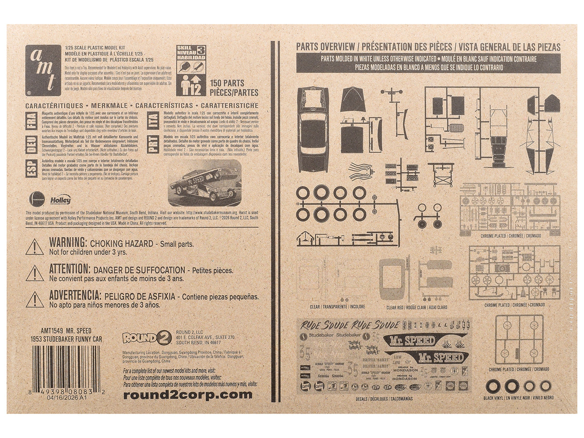 Skill 3 Model Kit 1953 Studebaker Funny Car "Mr. Speed" 1/25 Scale Model