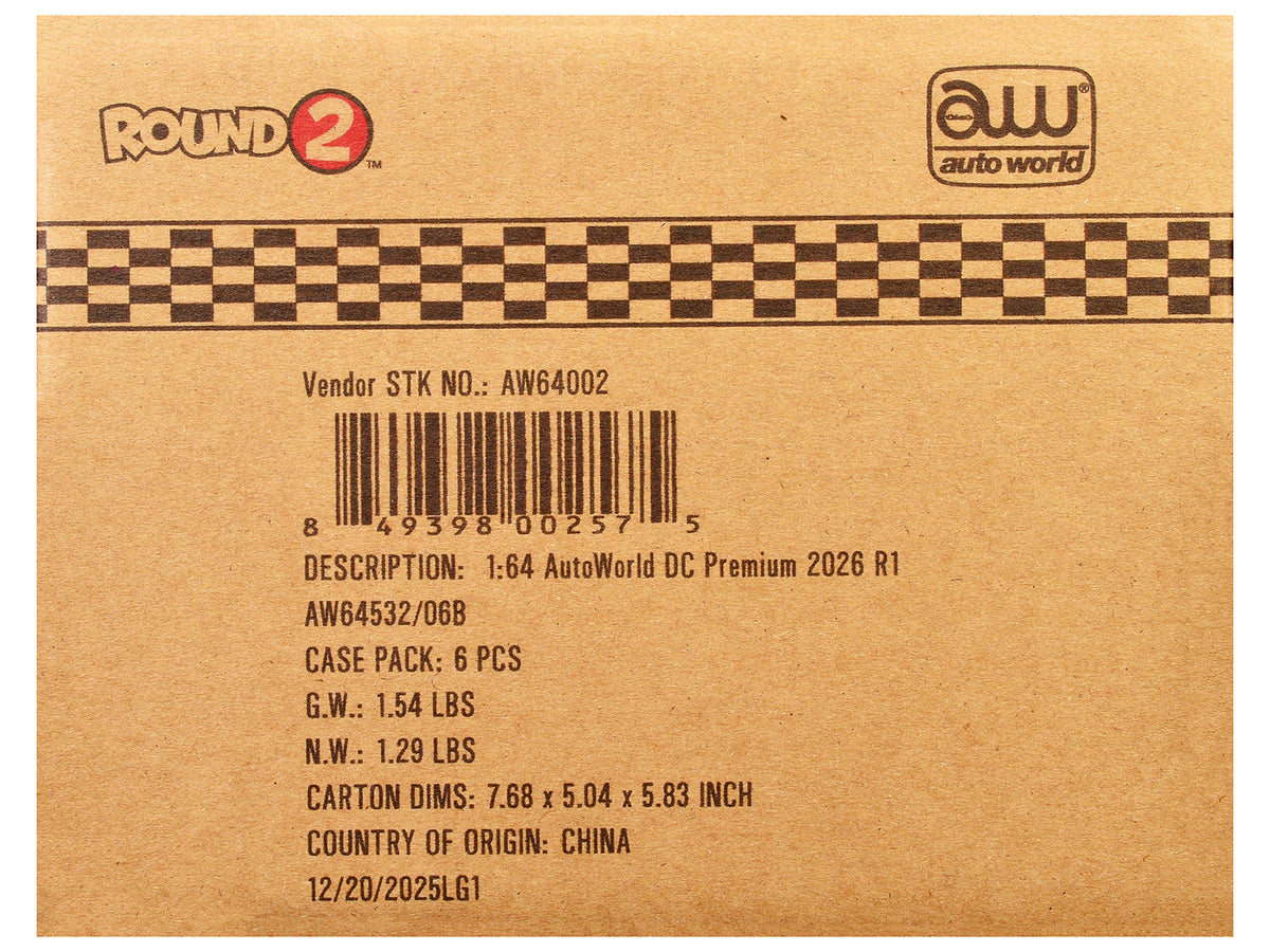 Auto World Premium 2026 Release 1 Set B of 6 pieces 1/64 Diecast Model Cars