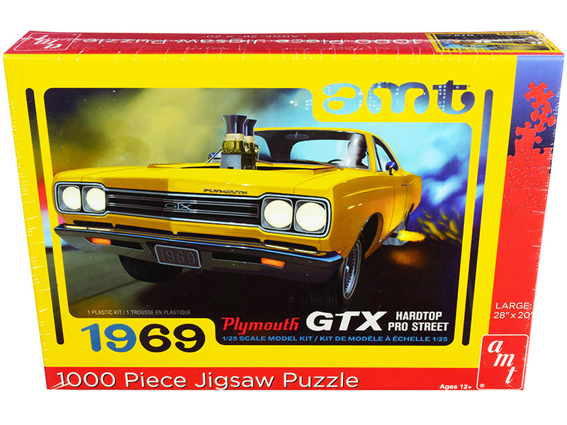 Jigsaw Puzzle 1969 Plymouth GTX Hardtop Pro Street MODEL BOX PUZZLE (1000 piece)