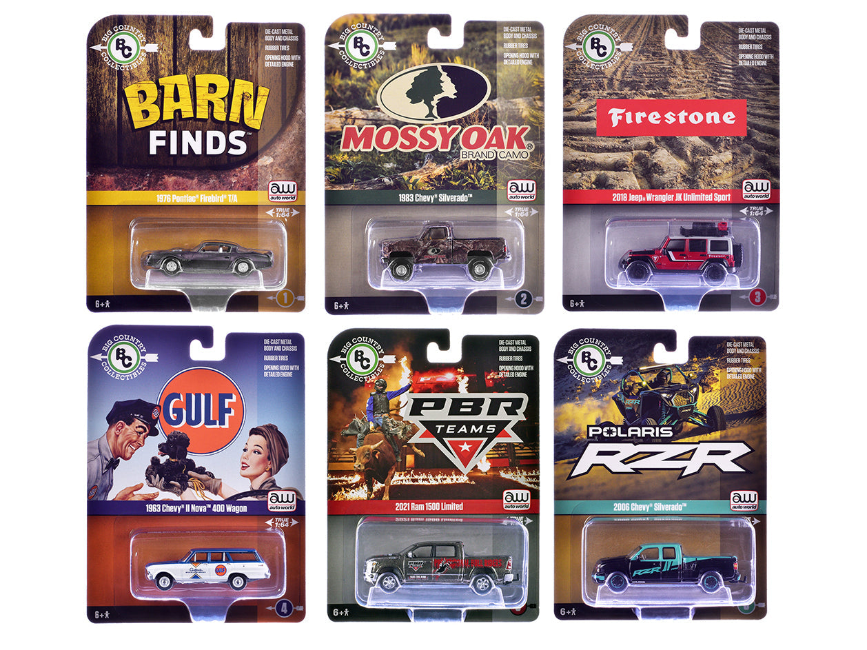 Big Country Collectibles 2025 Release 1 Set of 6 pieces 1/64 Diecast Model Cars