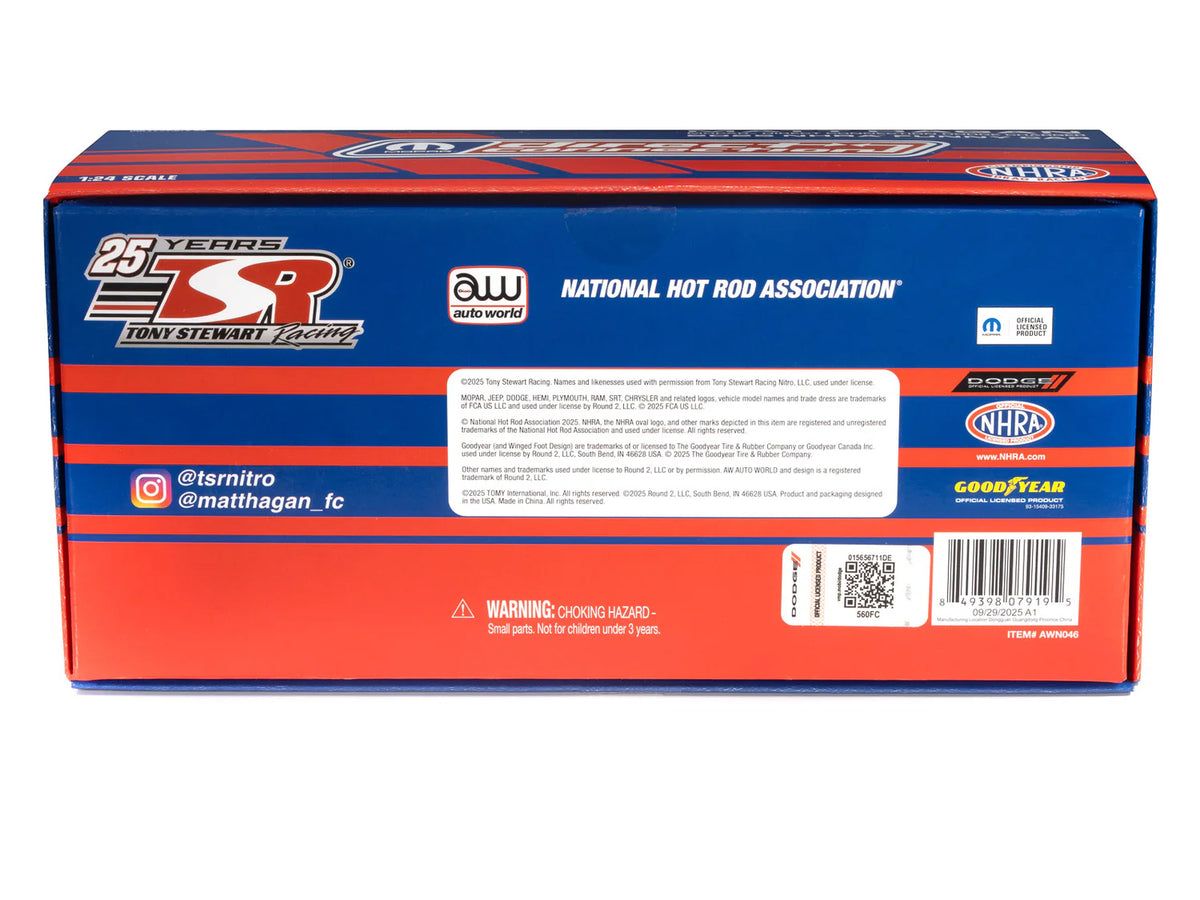 Dodge Charger NHRA Funny Car Matt Hagan "MOPAR Direct Connection" (2025) Limited Edition 1/24 Diecast Model Car