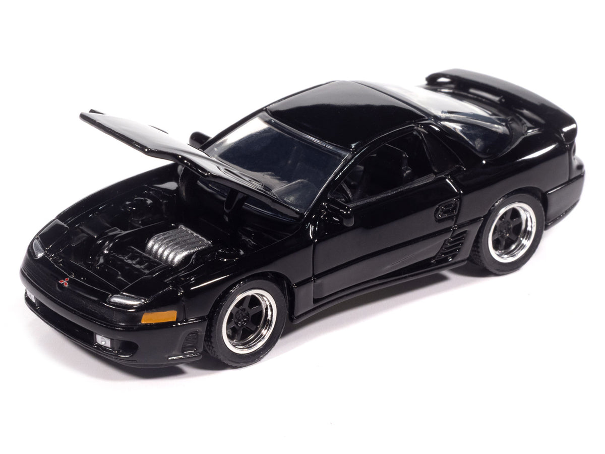 1993 Mitsubishi 3000GT VR-4 Albany Black Pearl "Import Legends" Series 1/64 Diecast Model Car