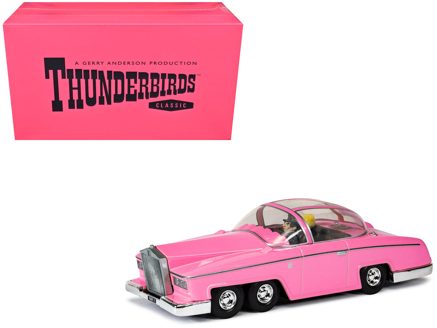 Rolls Royce FAB 1 Pink with Figures "Thunderbirds" (1965-1966) TV Series "F.A.B. Collection" Diecast Model
