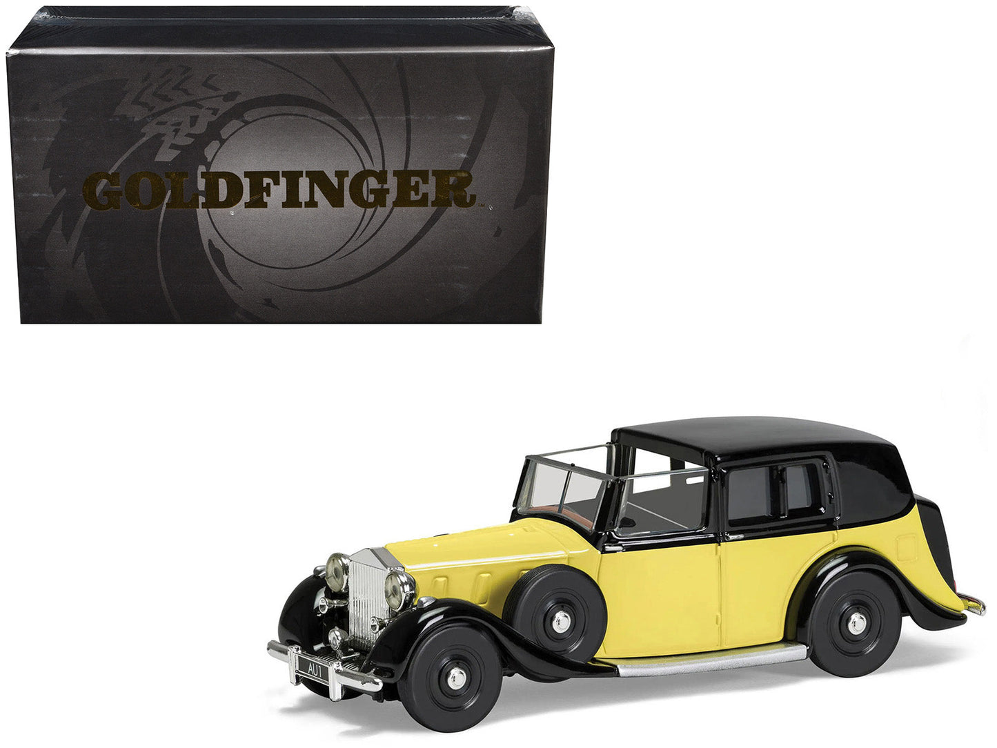 Rolls Royce Phantom III Sedanca de Ville Yellow with Black Top James Bond 007 "Goldfinger" (1964) Movie Diecast Model