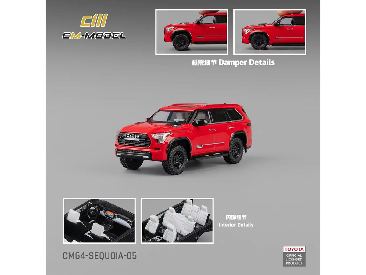 2024 Toyota Sequoia Solar Red 1/64 Diecast Model Car