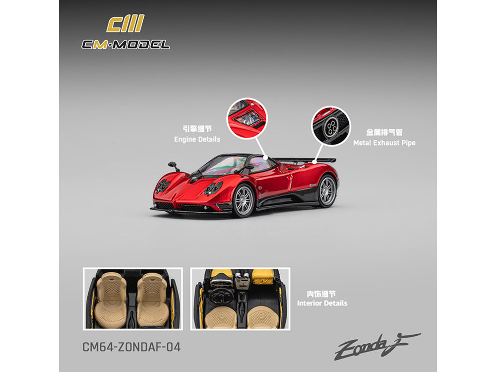 Pagani Zonda F Rosso Dubai Red Metallic with Moonroof 1/64 Diecast Model Car