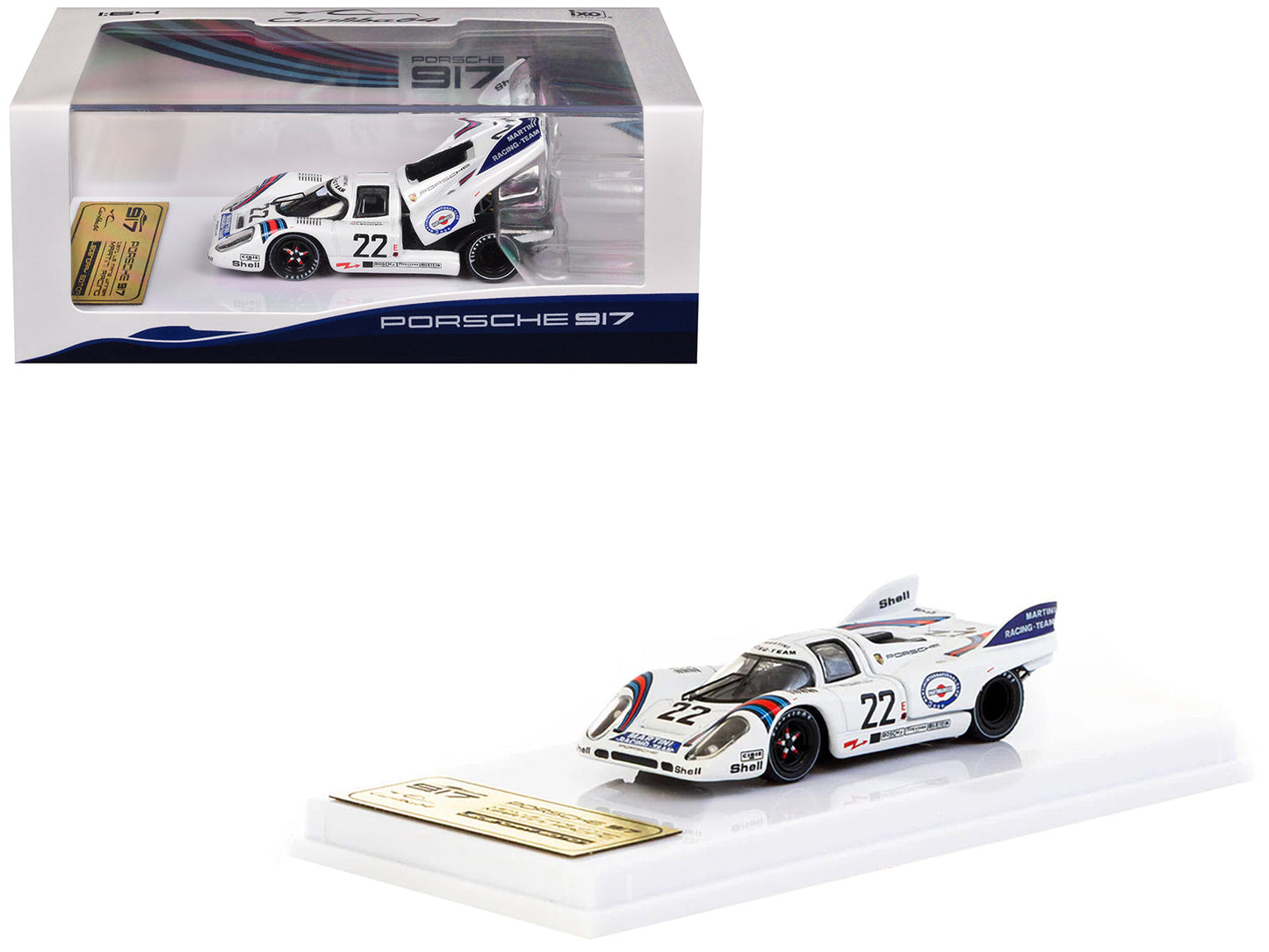 Porsche 917K #22 Gijs van Lennep - Helmut Marko "Martini Racing" Winner "24 Hours of Le Mans" (1971) "Curitiba64" Series 1/64 Diecast Model Car