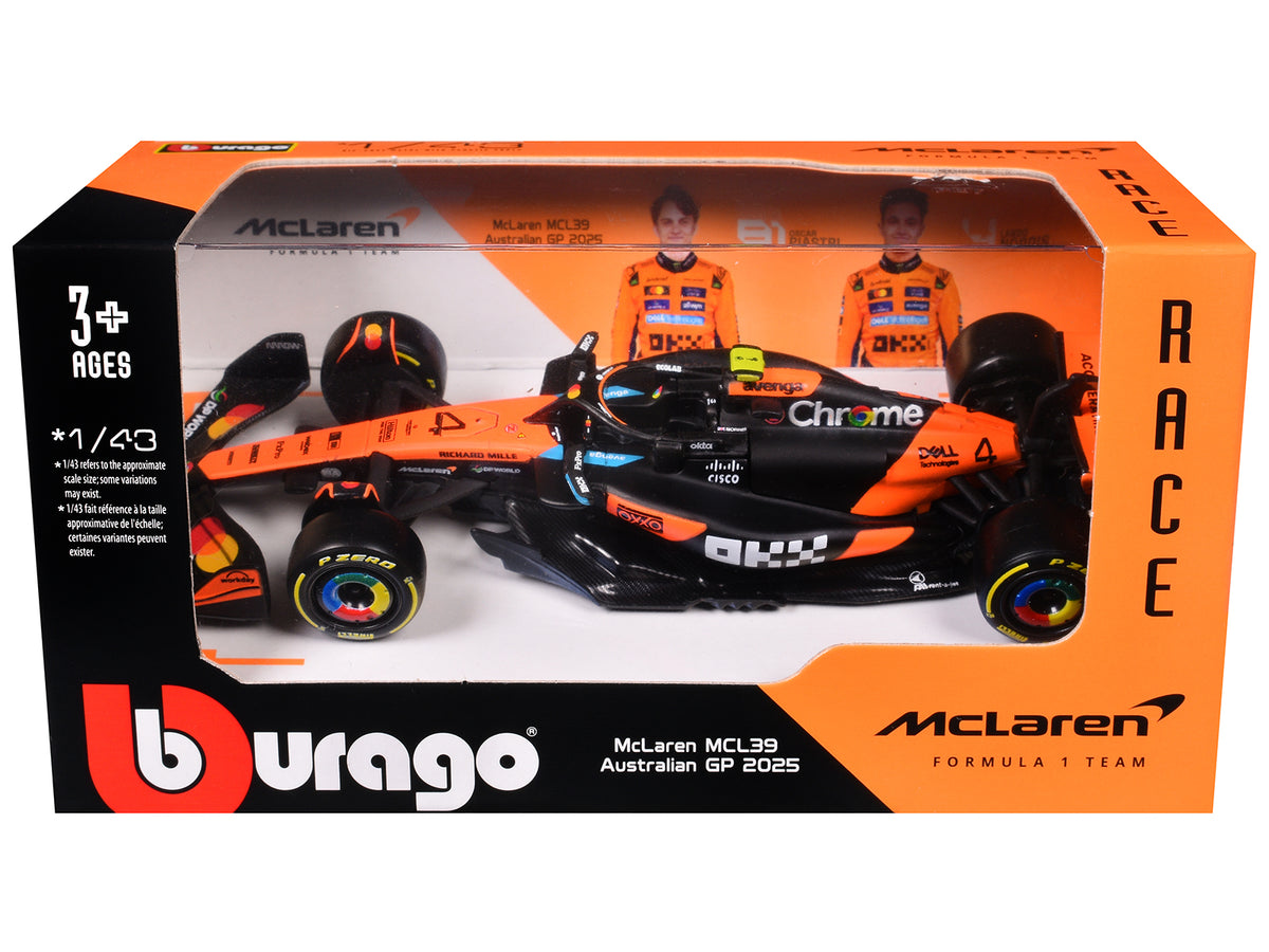 McLaren MCL39 #4 Lando Norris "OKX" Winner Formula One F1 "Australian GP" (2025) "Race" Series 1/43 Diecast Model Car