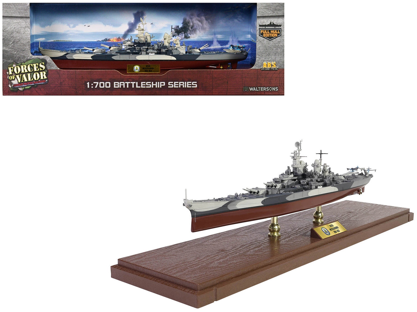 USS Missouri (BB-63) Iowa-class Battleship "Battle of Okinawa" (1945) United States Navy (Full Hull Edition) "Battleship" Series 1/700 Diecast Model