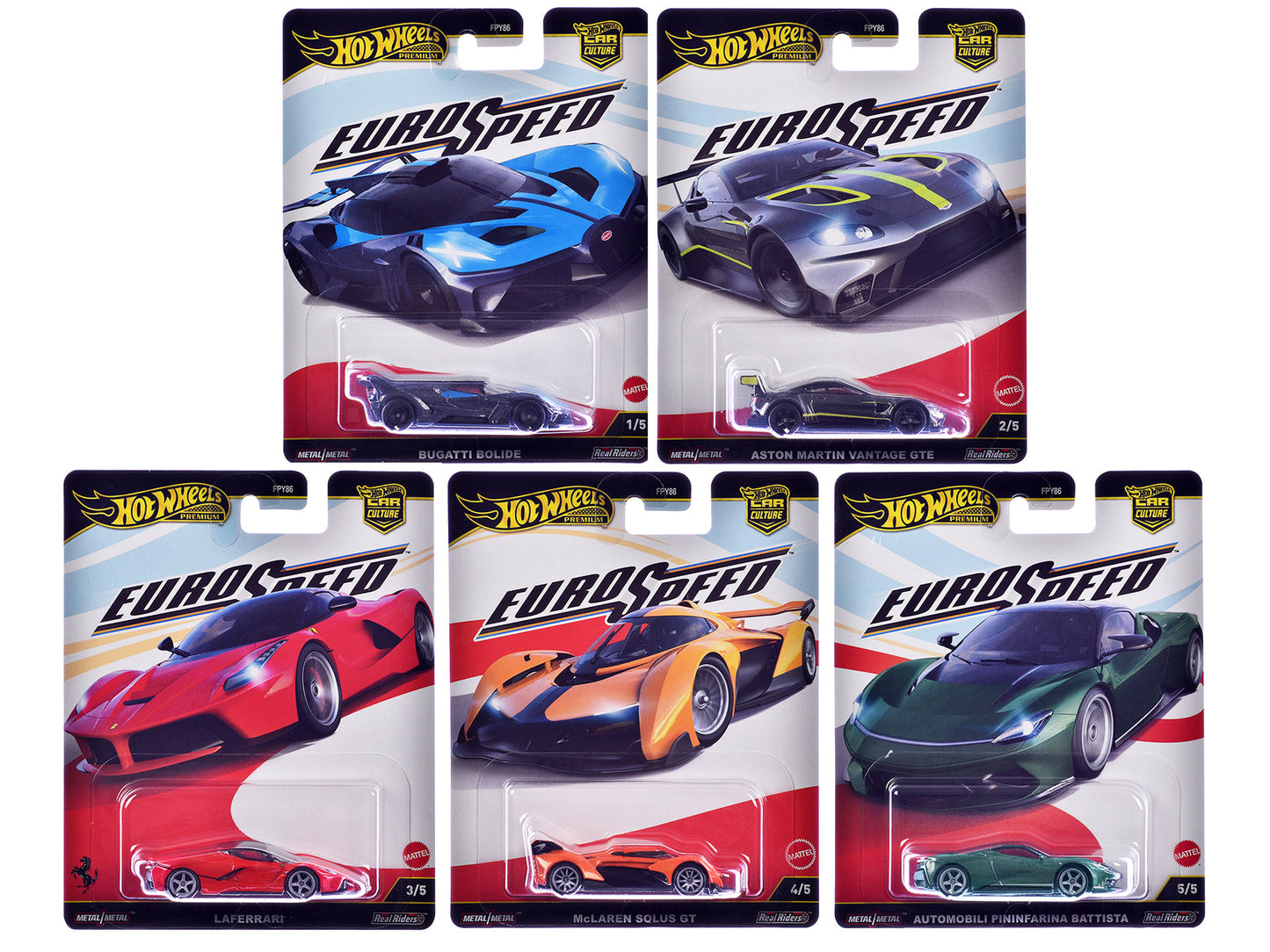 "Euro Speed" 5 piece Set "Car Culture" 2025 Series L Diecast Model Cars