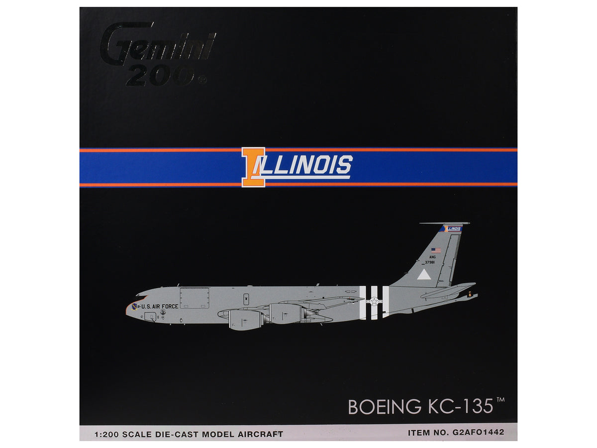 Boeing KC-135R Stratotanker Tanker Aircraft "Illinois Air National Guard" (63-7981) United States Air Force "Gemini 200" Series 1/200 Diecast Model