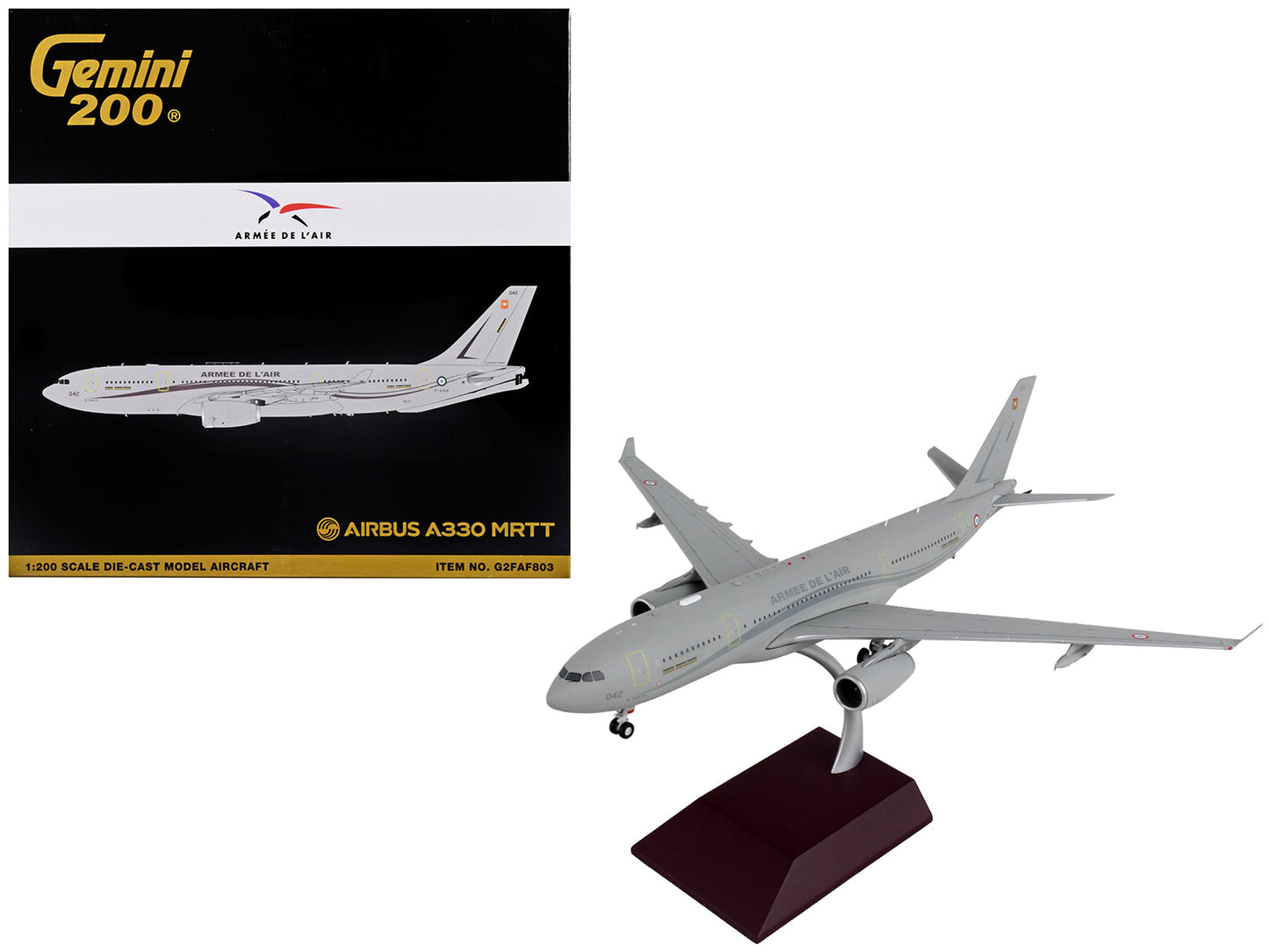 Airbus A330 MRTT Tanker Aircraft "Armee de l'Air" France Air Force "Gemini 200" Series 1/200 Diecast Model Airplane
