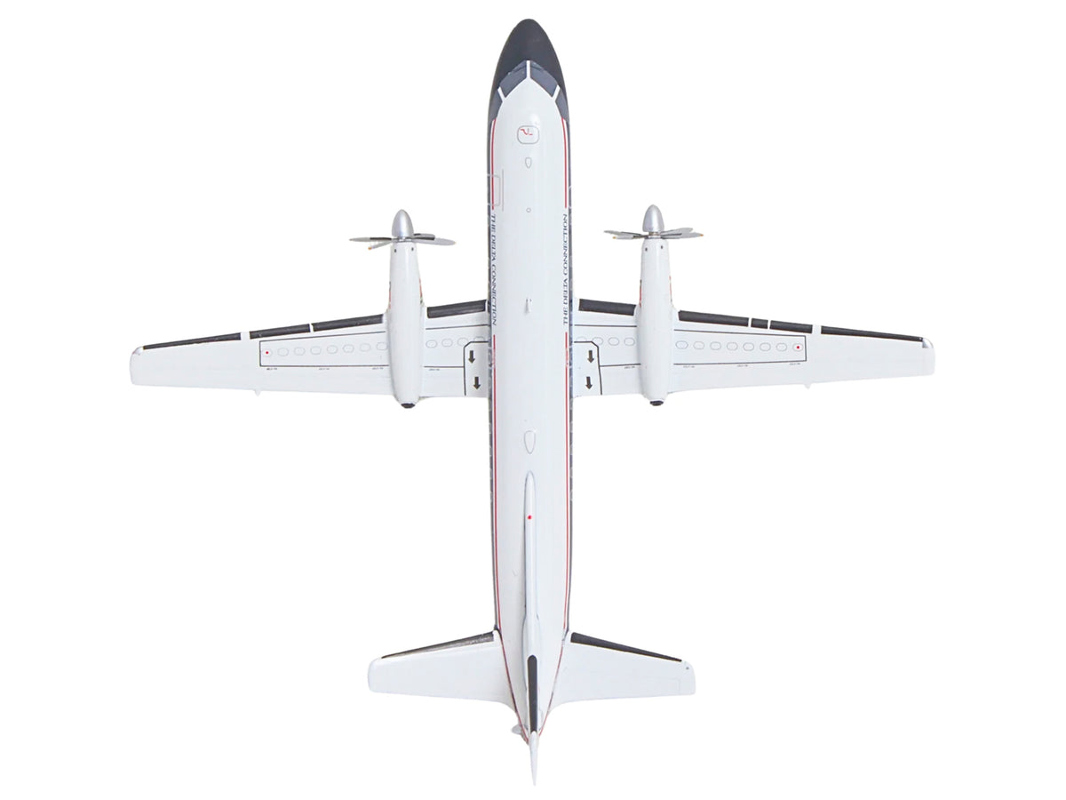 Saab 340A Commercial Aircraft "Delta Connection - Business Express Airlines" (N749BA) White with Dark Blue and Red Stripes "Gemini 200" Series 1/200 Diecast Model