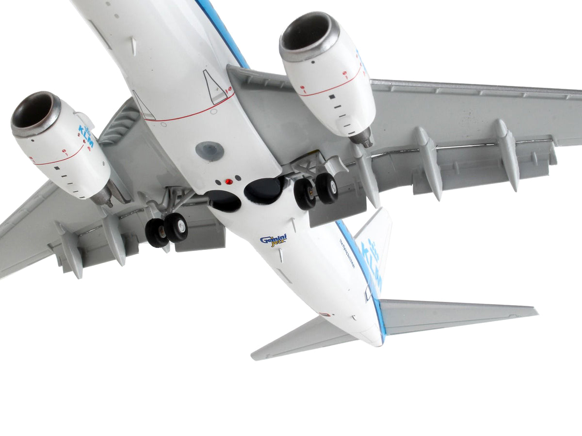 Boeing 737-700 Commercial Aircraft with Flaps Down "KLM Royal Dutch Airlines" Blue with White Tail "Gemini 200" Series 1/200 Diecast Model Airplane