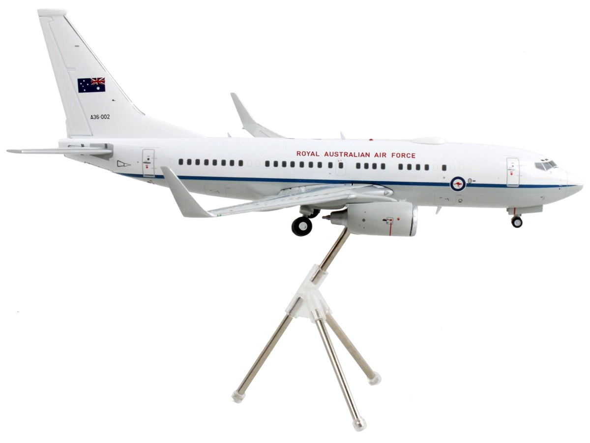 Boeing 737-700 Transport Aircraft "Royal Australian Air Force - A36-002" White and Gray "Gemini 200" Series 1/200 Diecast Model Airplane