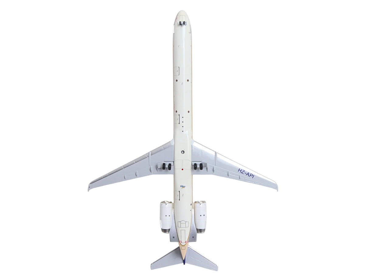 McDonnell Douglas MD-90 Commercial Aircraft "Saudia Airlines" (HZ-API) Beige with Blue Tail "Gemini 200" Series 1/200 Diecast Model