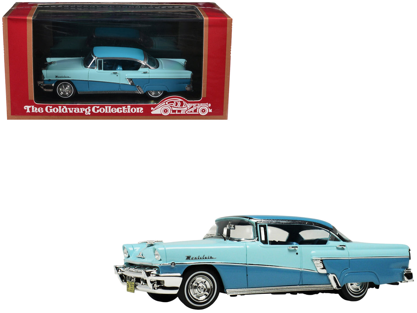 1956 Mercury Montclair Phaeton Lauderdale Blue and Niagara Blue with Blue Interior Limited Edition to 200 pieces Worldwide 1/43 Model Car