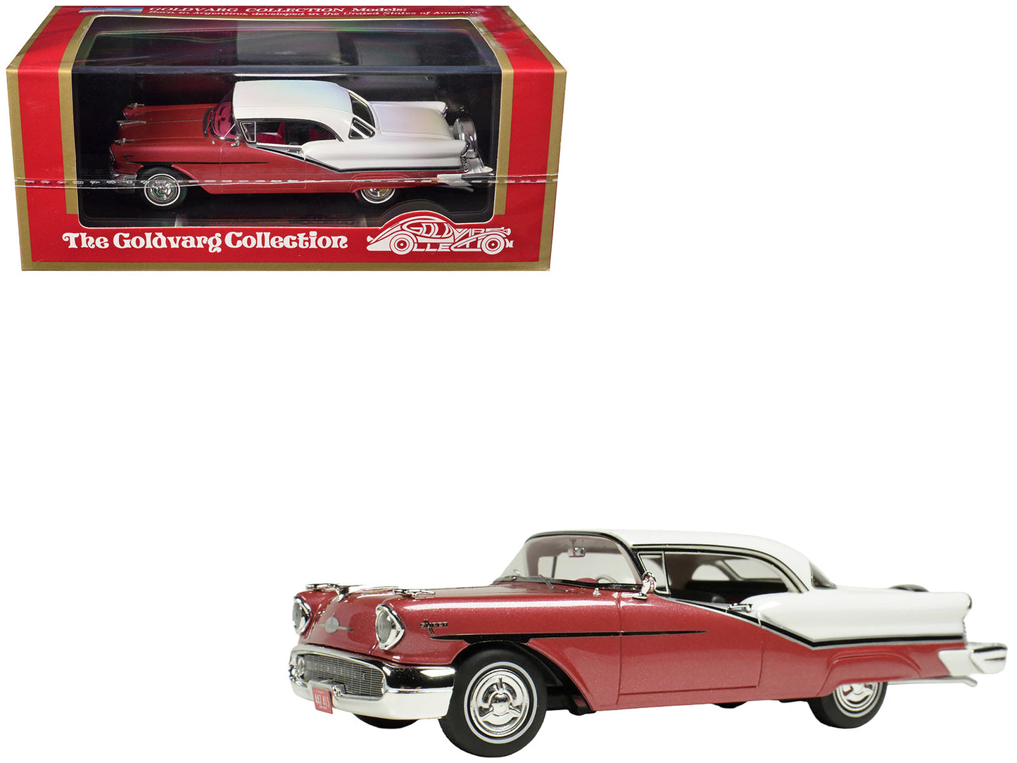1957 Oldsmobile Starfire Royal Glow Red and Alcan White Limited Edition to 200 pieces Worldwide 1/43 Model Car