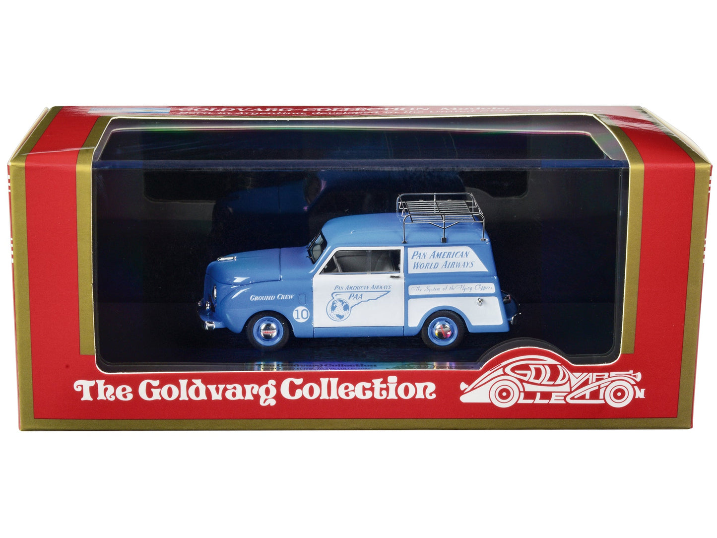 1948 Crosley Station Wagon Blue and White "Pan American Airways Ground Crew" with Roof Rack Limited Edition to 240 pieces Worldwide 1/43 Model Car