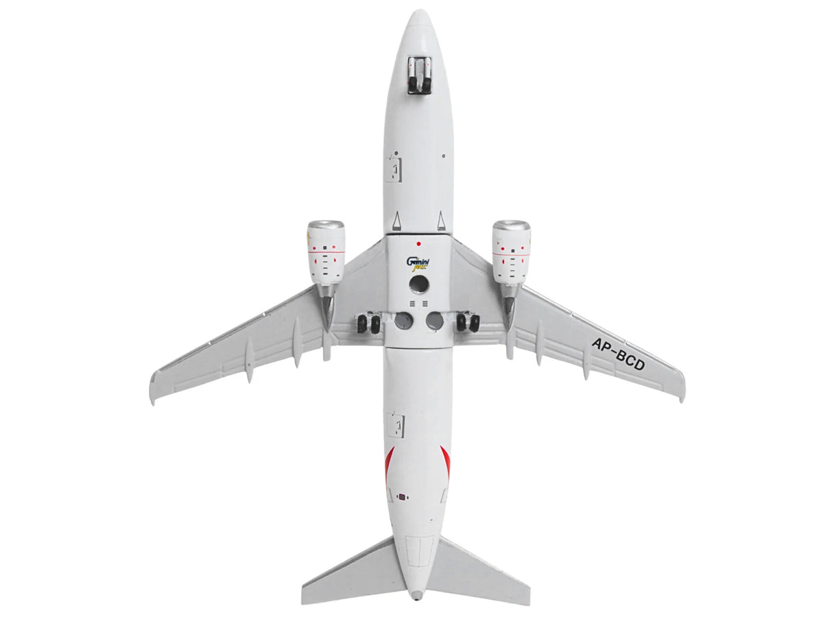 Boeing 737-300 Commercial Aircraft "Emirates Airlines" (AP-BCD) White with Striped Tail 1/400 Diecast Model