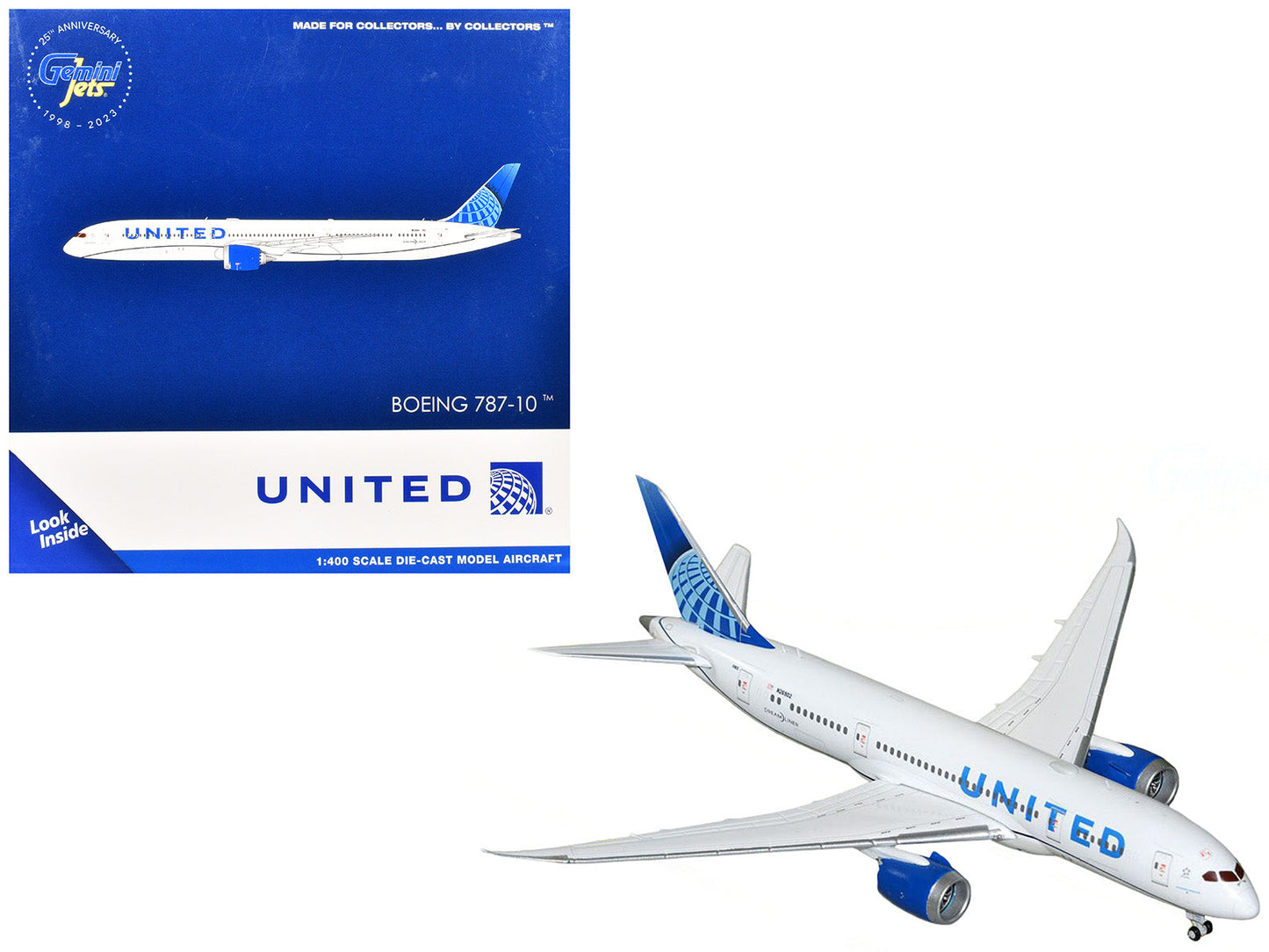 Boeing 787-8 Commercial Aircraft "United Airlines" (N26902) White with Blue Tail 1/400 Diecast Model Airplane