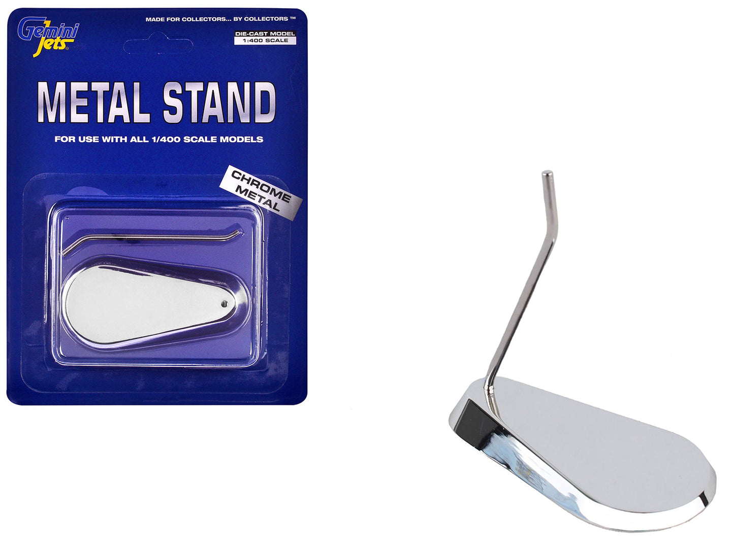Chrome Metal Display Stand for 1/400 Scale Models