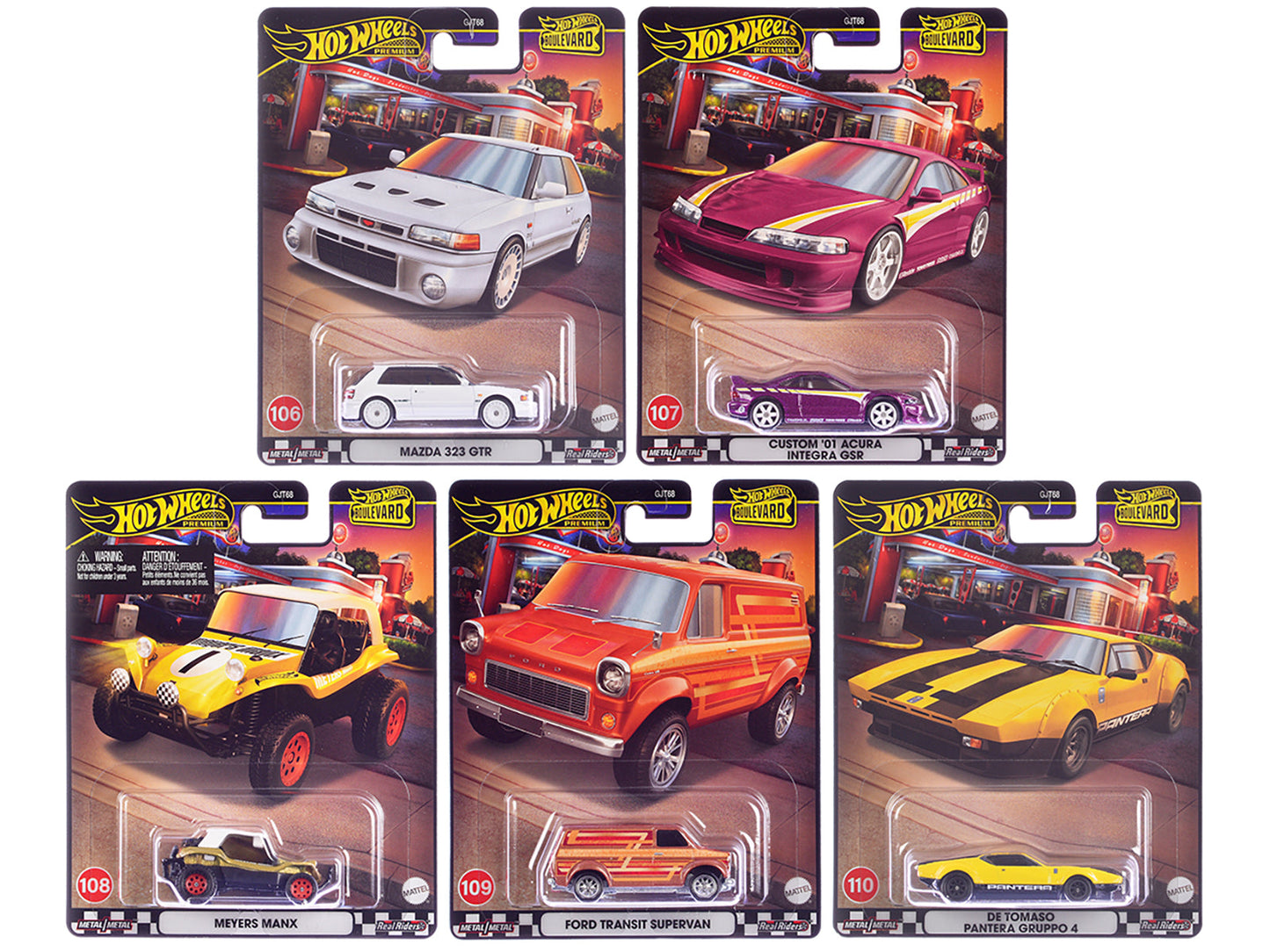"Boulevard 106-110" 5 piece Set "Premium" 2024 Series Diecast Model Cars