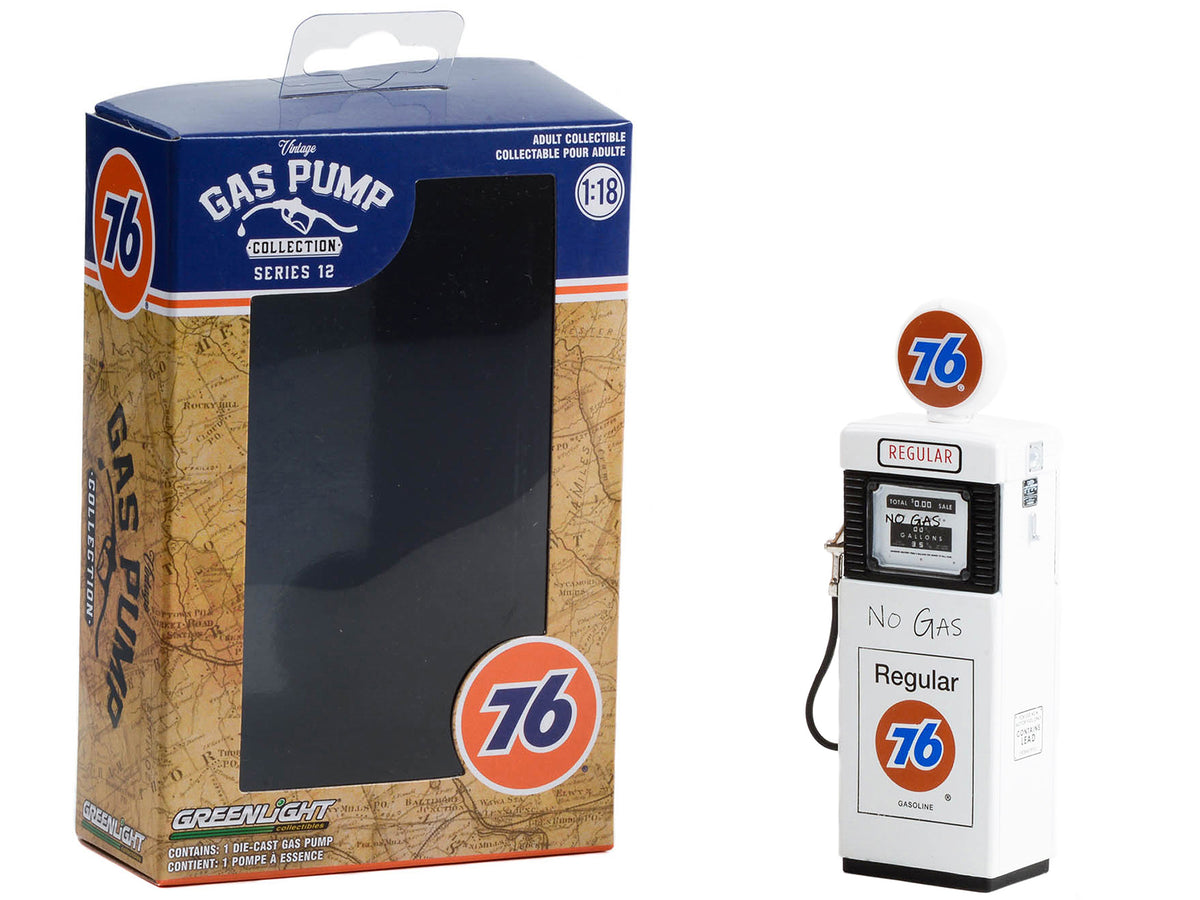 1951 Wayne 505 Gas Pump "Union 76 Regular Gasoline" "No Gas" White "Vintage Gas Pumps" Series 12 1/18 Diecast Model