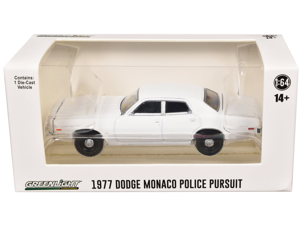 1977-78 Dodge Monaco Police Pursuit White "Hot Pursuit - Hobby Exclusive" Series 1/64 Diecast Model Car