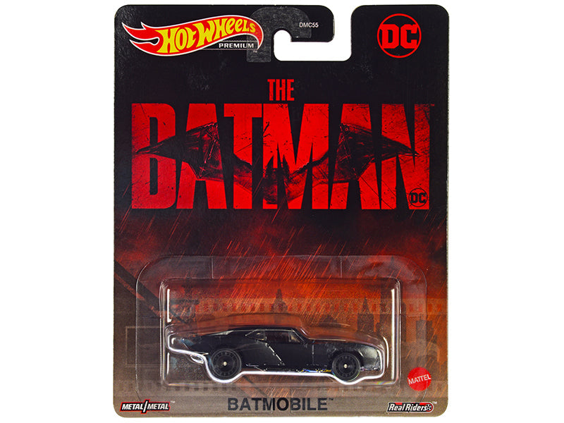 Batmobile Matt Black "The Batman" (2022) Movie "DC Comics" Diecast Model Car