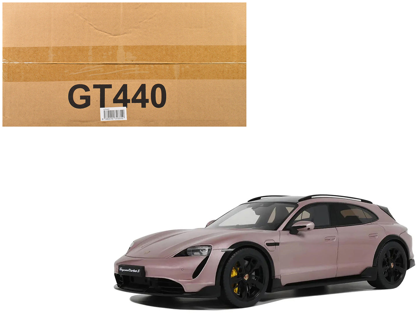 2022 Porsche Taycan Turbo S Cross Turismo Pink Metallic 1/18 Model Car