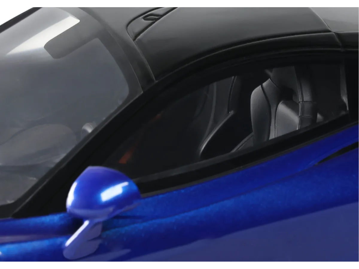 2023 McLaren 750S Coupe Blue Metallic with Black Top 1/18 Model Car
