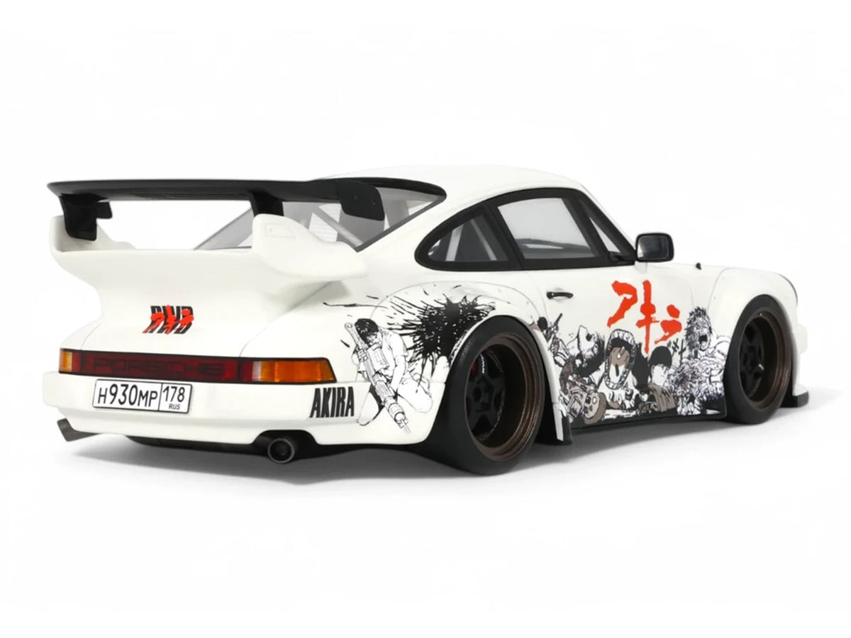2024 RWB Akira White with Graphics "Akira" (1988) Movie 1/18 Model Car