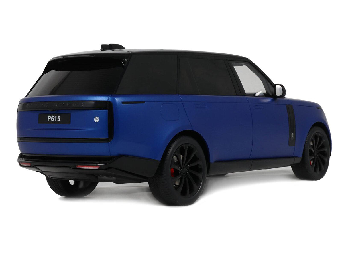2024 Range Rover P615 SV Blue Metallic with Black Top 1/18 Model Car