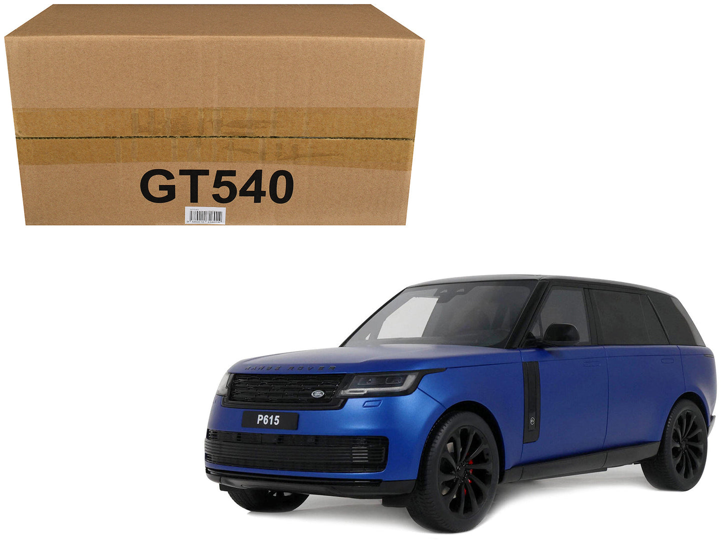 2024 Range Rover P615 SV Blue Metallic with Black Top 1/18 Model Car