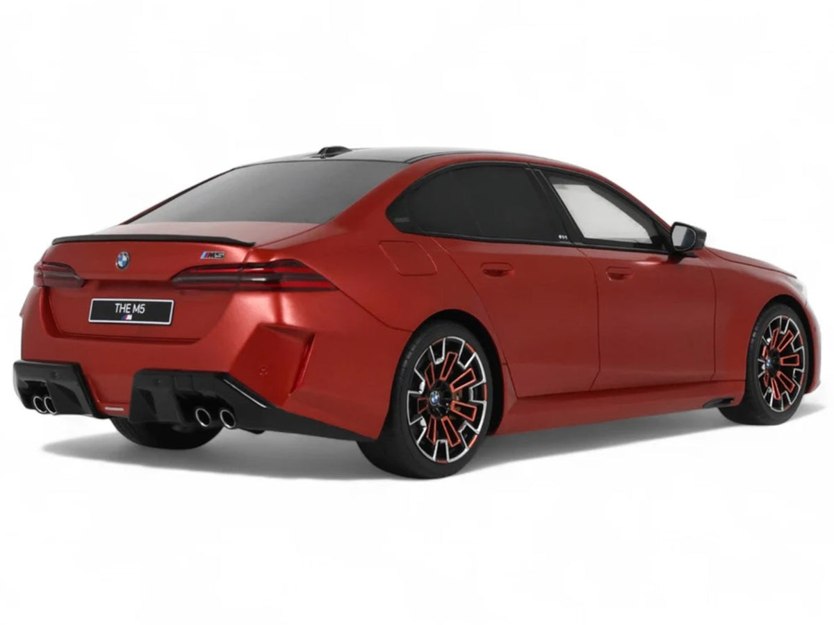 2025 BMW M5 (G90) Pebble Beach Edition Fire Orange Metallic with Black Top 1/18 Model Car