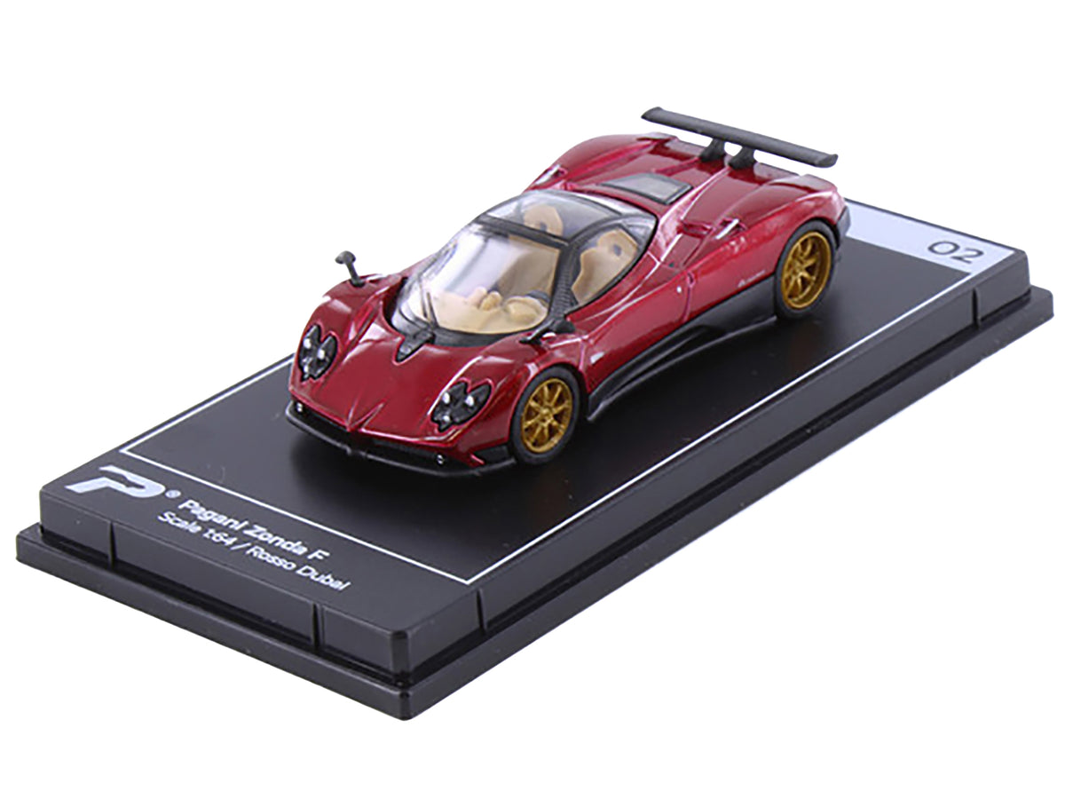 Pagani Zonda F Rosso Dubai Red Metallic "Hypercar League Collection" 1/64 Diecast Model Car
