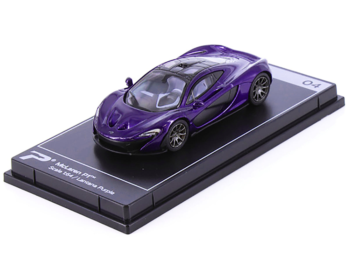 McLaren P1 Lantana Purple Metallic with Black Top "Hypercar League Collection" 1/64 Diecast Model Car