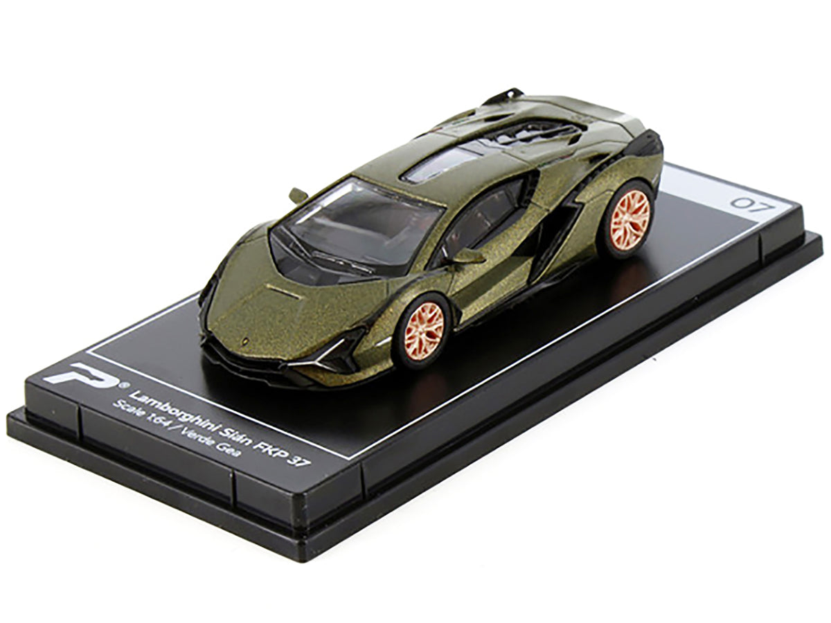 Lamborghini Sian FKP 37 Verde Gea Green Metallic "Hypercar League Collection" 1/64 Diecast Model Car