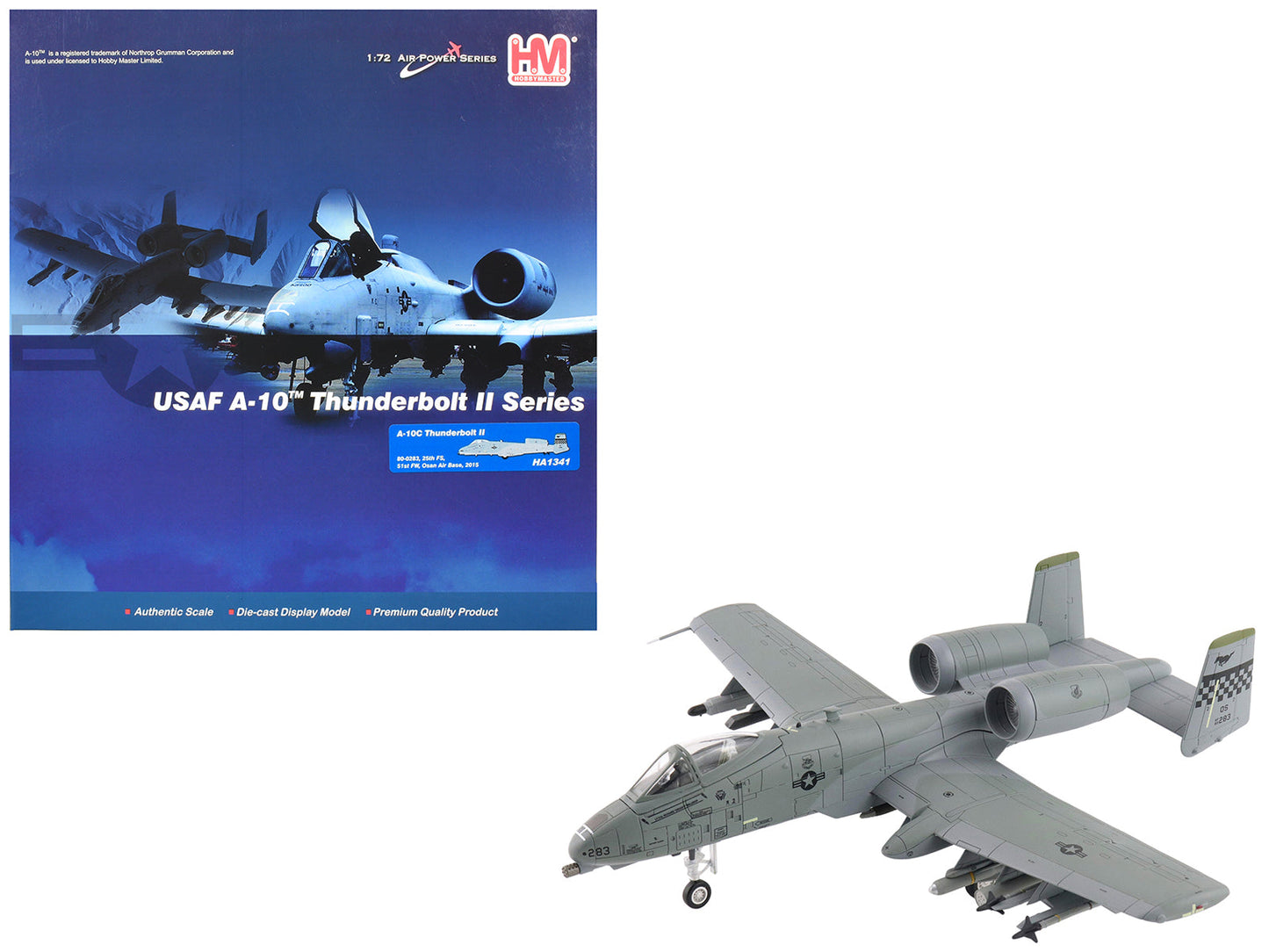 Fairchild Republic A-10C Thunderbolt II Attack Aircraft "80-0283 25th FS 51st FW Osan Air Base" (2015) United States Air Force "Air Power Series" 1/72 Diecast Model