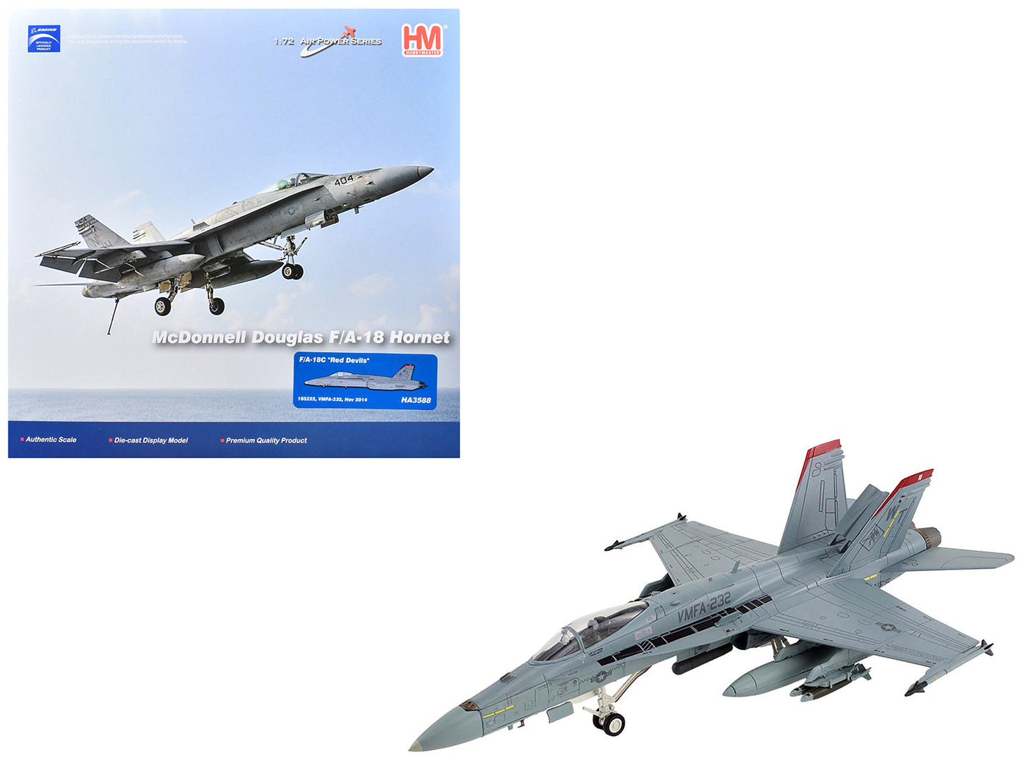 McDonnell Douglas F/A-18C Hornet Aircraft "VMFA-232 Red Devils" (2014) United States Marine Corps "Air Power Series" 1/72 Diecast Model