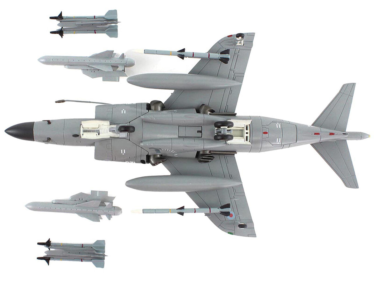 British Aerospace Sea Harrier FA.2 Aircraft with Sea Eagle Missiles "ZH804 Fairford" (2002) British Royal Navy "Air Power Series" 1/72 Diecast Model