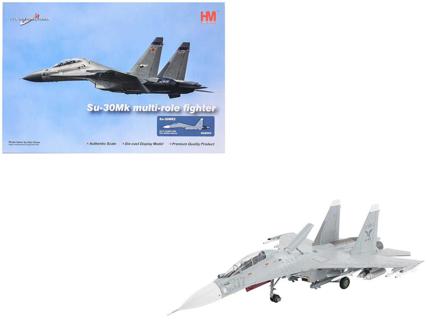 Sukhoi Su-30MK2 Flanker-G Fighter Aircraft "White 17 China" (2022) People's Liberation Army Naval Air Force (PLANAF) "Air Power Series" 1/72 Diecast Model