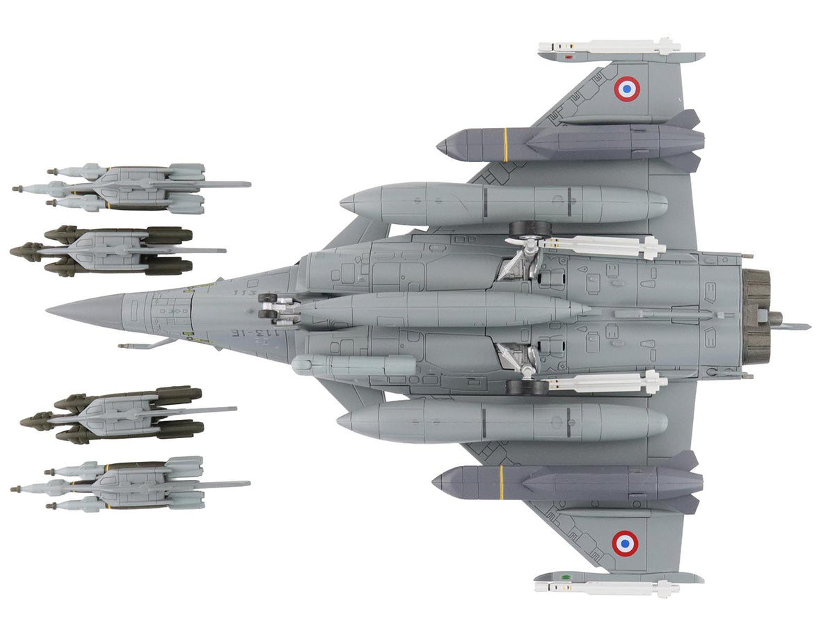 Dassault Rafale B Fighter Aircraft "113-IE/330 Libya" (2011) French Air Force "Air Power Series" 1/72 Diecast Model