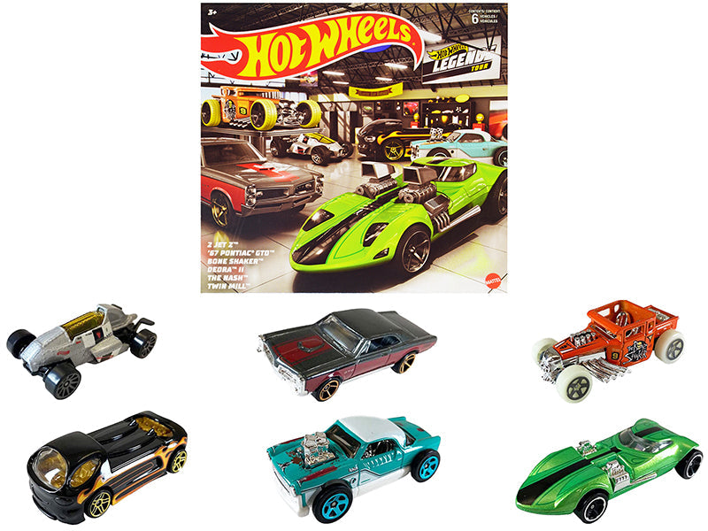 "Hot Wheels Legends" 6 piece Set Diecast Model Cars