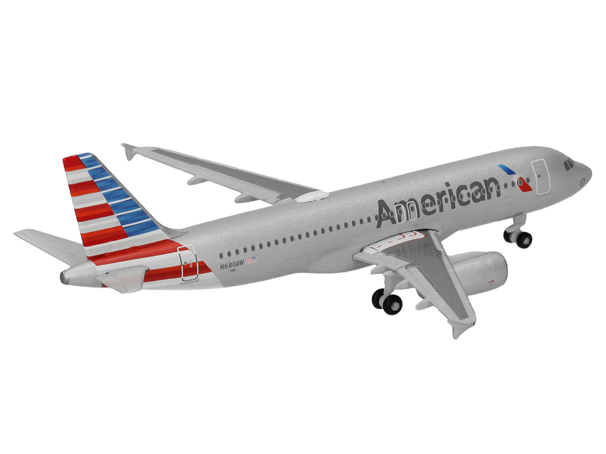 Airbus A320 Commercial Aircraft "American Airlines" (N680AW) Silver with Blue and Red Tail 1/500 Diecast Model Airplane