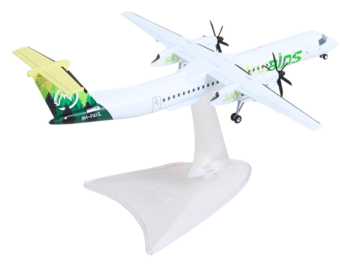 Bombardier Q400 Commercial Aircraft "Sky Alps" (9H-PAUL) White with Green Tail Graphics 1/200 Diecast Model