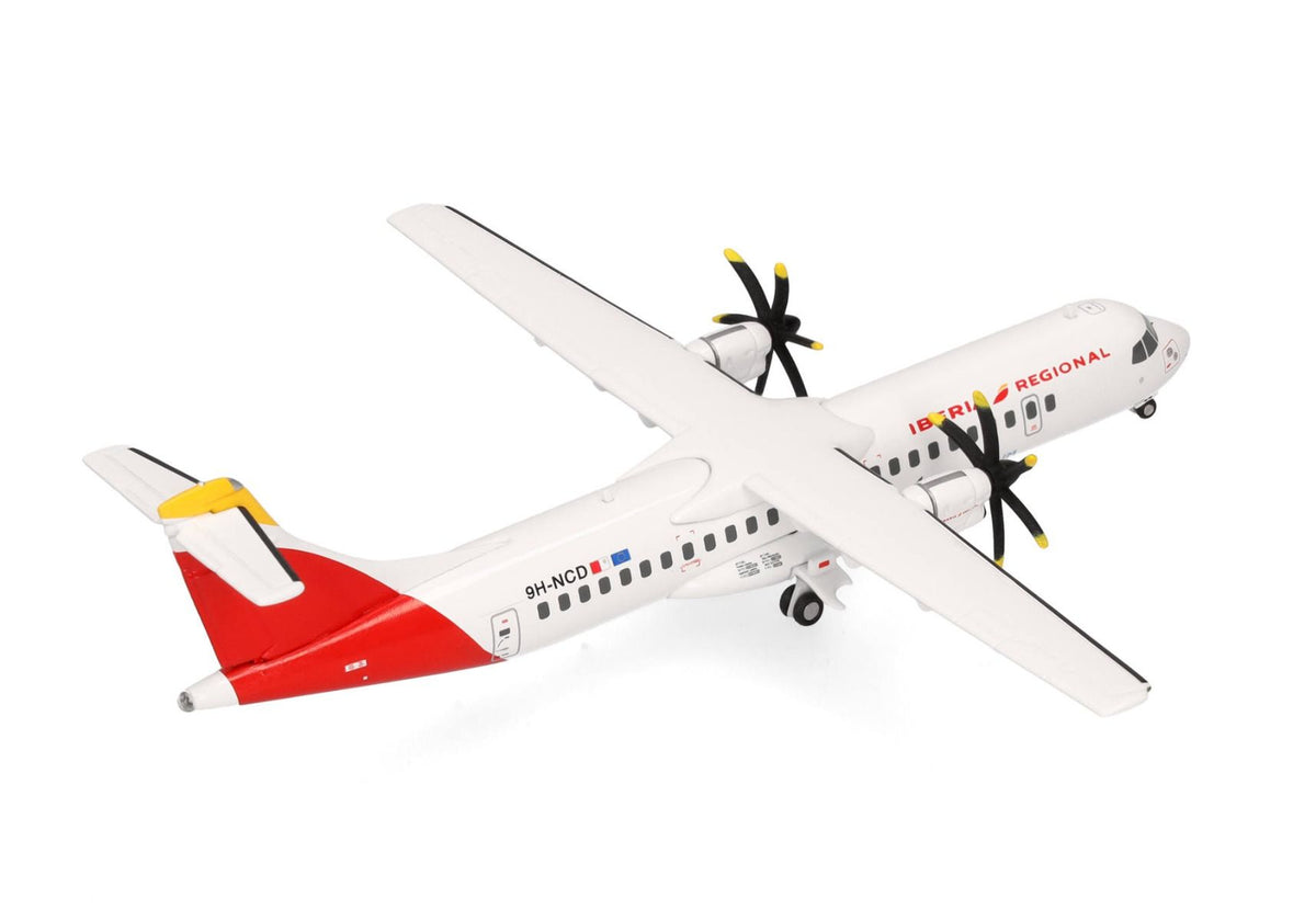 ATR 72-600 Commercial Aircraft "Iberia Regional" (9H-NCD) White with Red Tail 1/200 Diecast Model Airplane