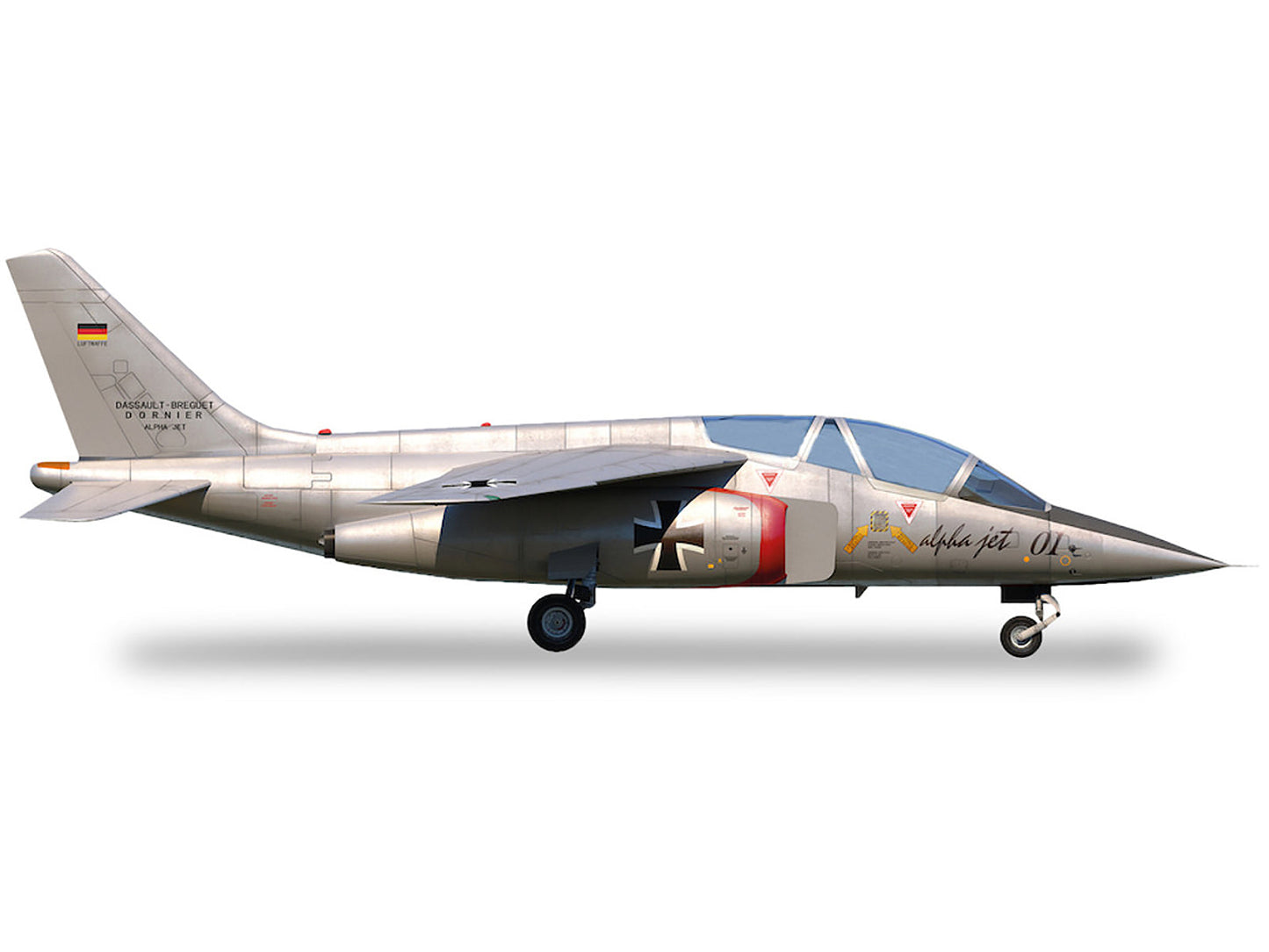 Dassault Alpha Jet Aircraft "01 Prototype" Registration AT24 "Military" Series 1/72 Diecast Model Airplane